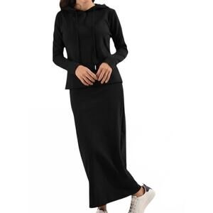 NEW ROSLYN copia de hoodie set in black